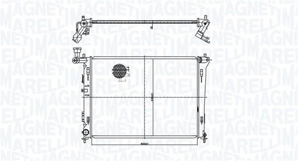 Radiateur moteur (Radiateur de refroidissement) MAGNETI MARELLI ref. 350213168100