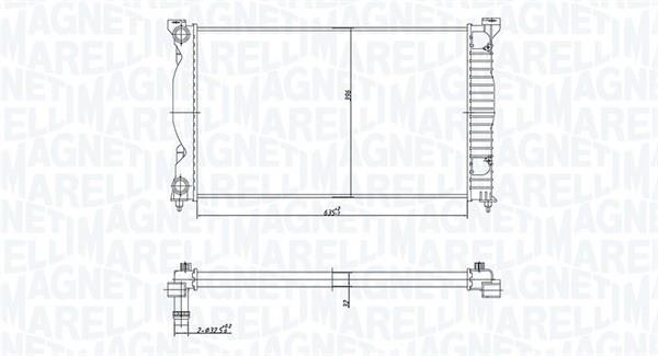 Radiateur moteur (Radiateur de refroidissement) MAGNETI MARELLI ref. 350213168200