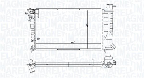 Radiateur moteur (Radiateur de refroidissement) MAGNETI MARELLI ref. 350213168400