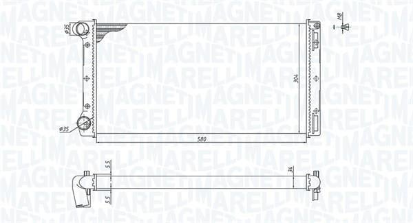 Radiador motor MAGNETI MARELLI ref. 350213168000