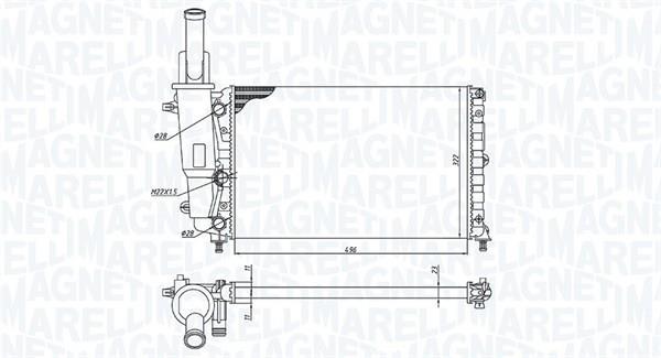 Radiador motor MAGNETI MARELLI ref. 350213171200