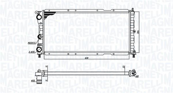 Radiateur moteur (Radiateur de refroidissement) MAGNETI MARELLI ref. 350213171400
