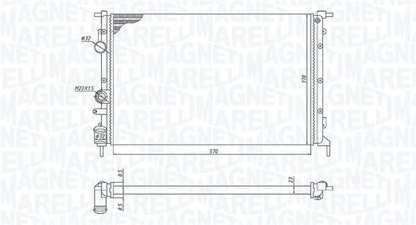 Radiador motor MAGNETI MARELLI ref. 350213171700