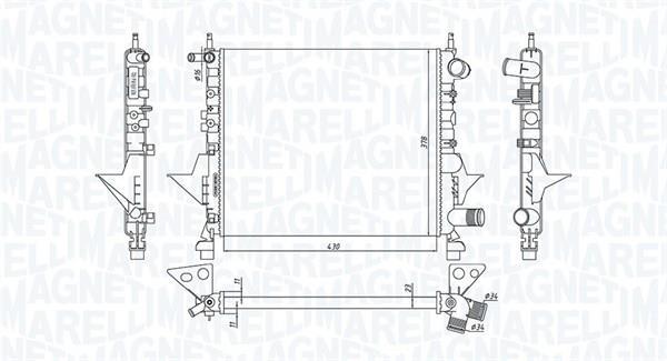 Radiateur moteur (Radiateur de refroidissement) MAGNETI MARELLI ref. 350213171800