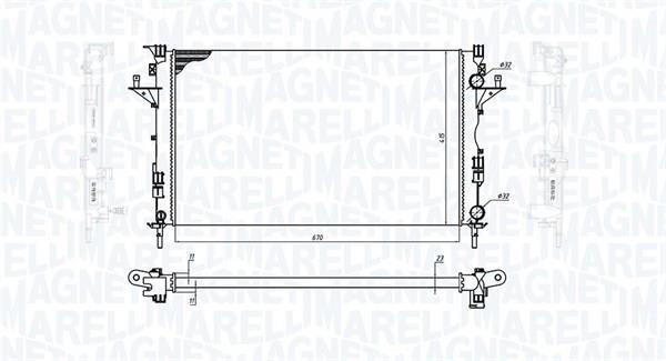 Radiador motor MAGNETI MARELLI ref. 350213171900