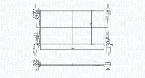 Radiateur moteur (Radiateur de refroidissement) MAGNETI MARELLI ref. 350213172600