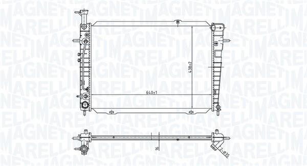 Radiateur moteur (Radiateur de refroidissement) MAGNETI MARELLI ref. 350213173300