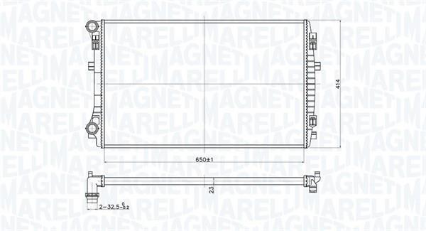 Radiador motor MAGNETI MARELLI ref. 350213173400