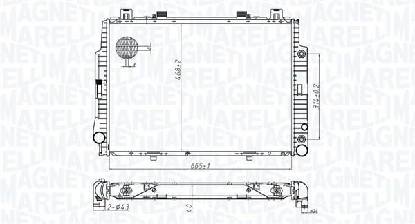 Radiateur moteur (Radiateur de refroidissement) MAGNETI MARELLI ref. 350213174700