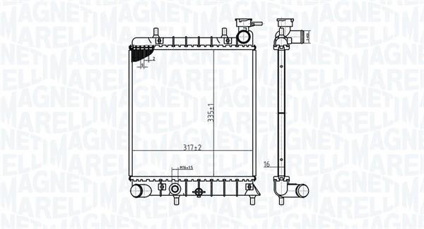 Radiateur moteur (Radiateur de refroidissement) MAGNETI MARELLI ref. 350213174800