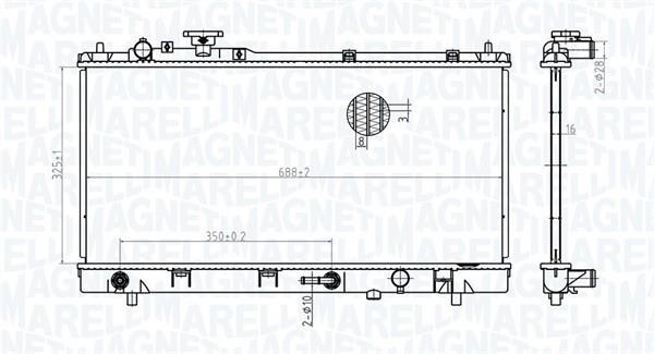 Radiateur moteur (Radiateur de refroidissement) MAGNETI MARELLI ref. 350213175200