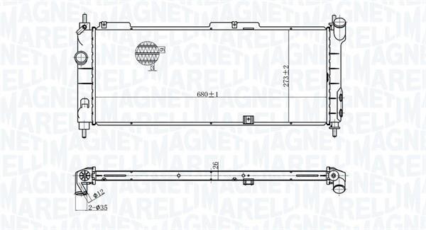 Radiateur moteur (Radiateur de refroidissement) MAGNETI MARELLI ref. 350213175300