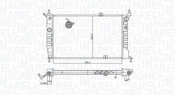 Radiador motor MAGNETI MARELLI ref. 350213175500