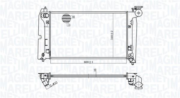 Radiador motor MAGNETI MARELLI ref. 350213175800