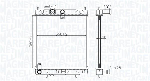 Radiateur moteur (Radiateur de refroidissement) MAGNETI MARELLI ref. 350213176400