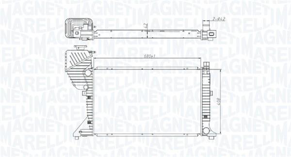 Radiateur moteur (Radiateur de refroidissement) MAGNETI MARELLI ref. 350213177400