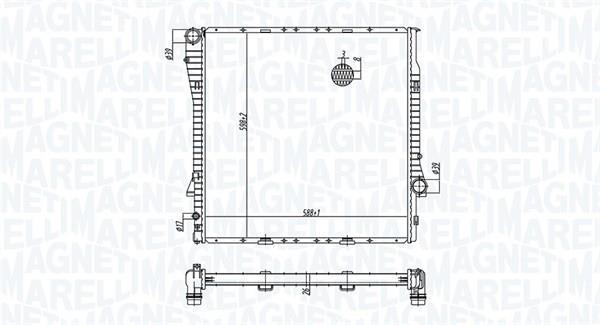 Radiateur moteur (Radiateur de refroidissement) MAGNETI MARELLI ref. 350213177700