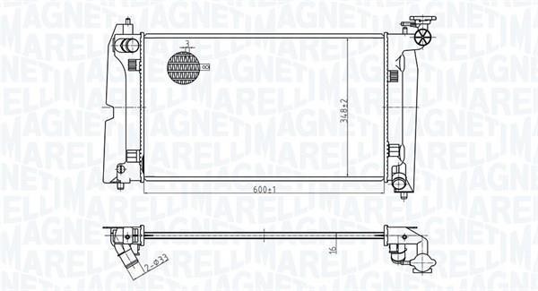 Radiateur moteur (Radiateur de refroidissement) MAGNETI MARELLI ref. 350213178300
