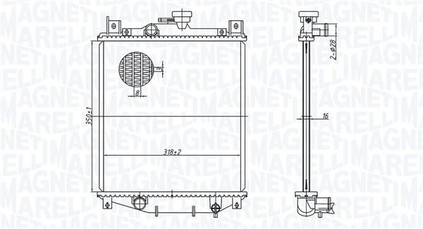 Radiateur moteur (Radiateur de refroidissement) MAGNETI MARELLI ref. 350213178400