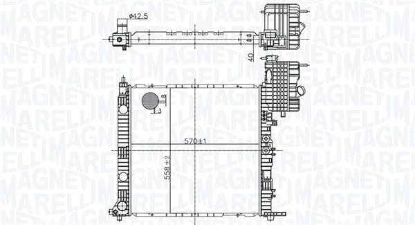 Radiador motor MAGNETI MARELLI ref. 350213178500