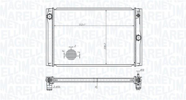 Radiador motor MAGNETI MARELLI ref. 350213178600