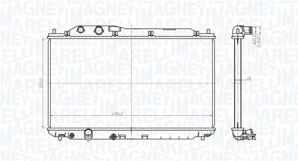 Radiateur moteur (Radiateur de refroidissement) MAGNETI MARELLI ref. 350213178700