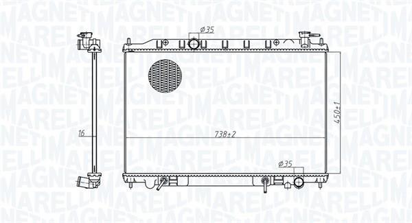 Radiador motor MAGNETI MARELLI ref. 350213179200