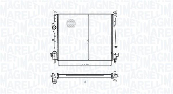 Radiateur moteur (Radiateur de refroidissement) MAGNETI MARELLI ref. 350213179300