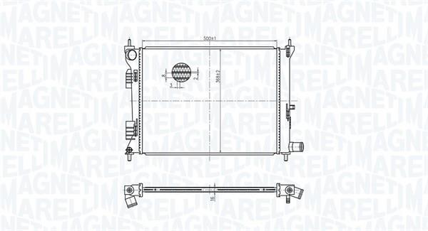 Radiateur moteur (Radiateur de refroidissement) MAGNETI MARELLI 350213179500