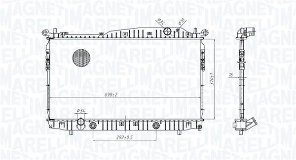 Radiateur moteur (Radiateur de refroidissement) MAGNETI MARELLI ref. 350213179600