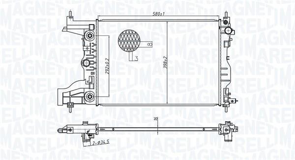 Radiador motor MAGNETI MARELLI ref. 350213179700