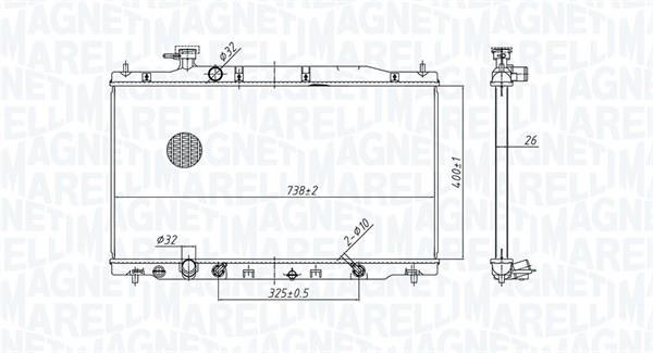 Radiador motor MAGNETI MARELLI ref. 350213179900