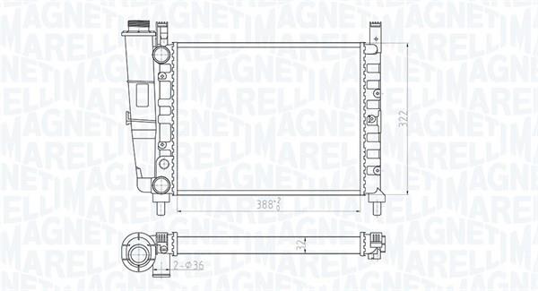 Radiador motor MAGNETI MARELLI ref. 350213180200