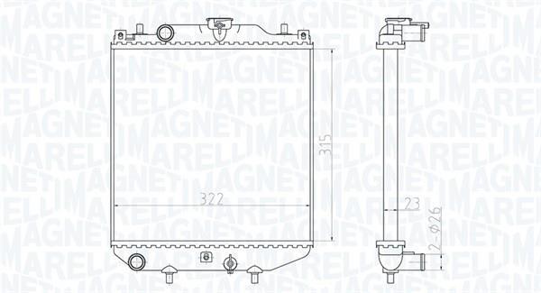 Radiateur moteur (Radiateur de refroidissement) MAGNETI MARELLI ref. 350213180300