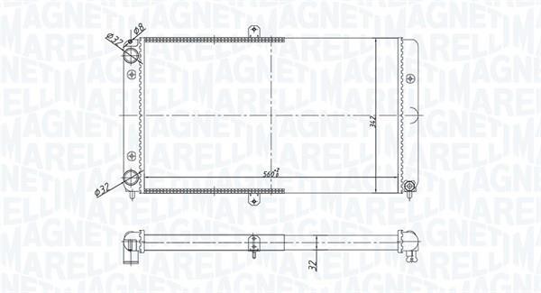 Radiateur moteur (Radiateur de refroidissement) MAGNETI MARELLI ref. 350213180700