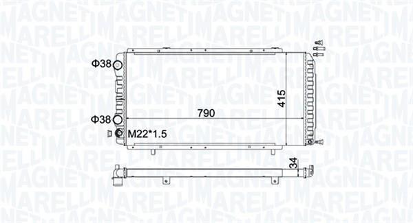 Radiador motor MAGNETI MARELLI ref. 350213180900
