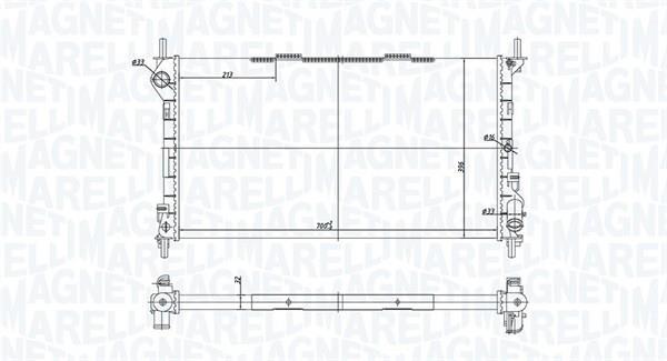 Radiateur moteur (Radiateur de refroidissement) MAGNETI MARELLI ref. 350213181200