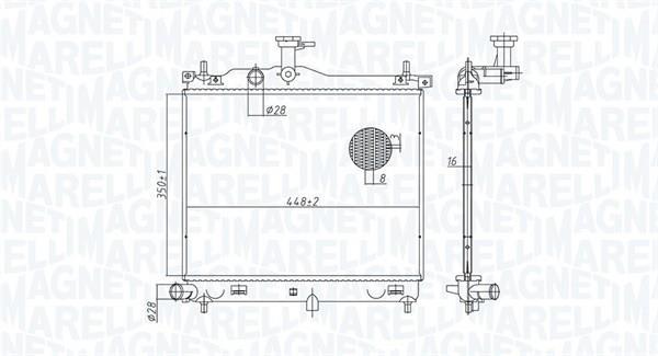 Radiateur moteur (Radiateur de refroidissement) MAGNETI MARELLI ref. 350213182900