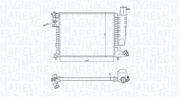 Radiateur moteur (Radiateur de refroidissement) MAGNETI MARELLI ref. 350213183400