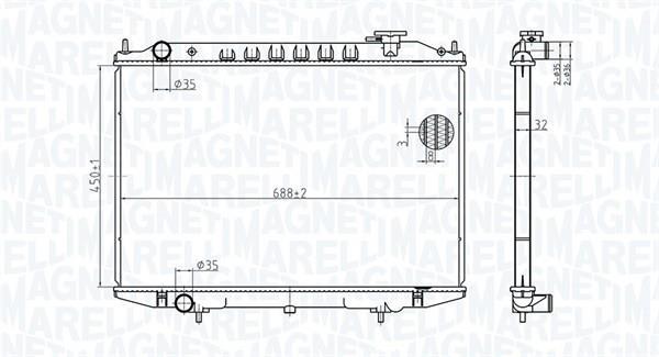 Radiador motor MAGNETI MARELLI ref. 350213183500