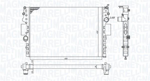 Radiateur moteur (Radiateur de refroidissement) MAGNETI MARELLI ref. 350213183800