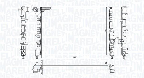 Radiador motor MAGNETI MARELLI ref. 350213184200