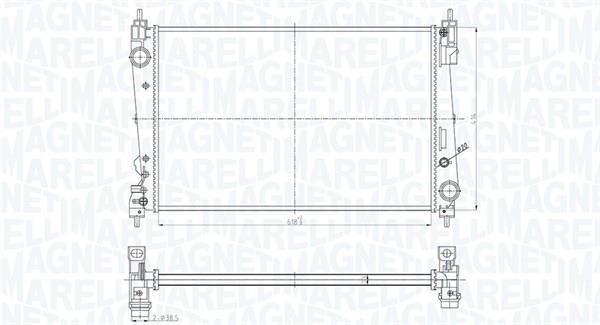 Radiador motor MAGNETI MARELLI ref. 350213184300
