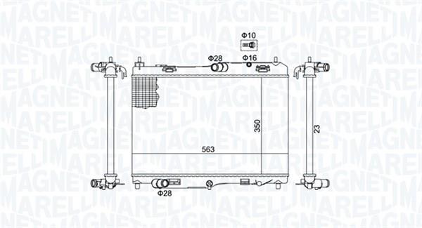 Radiador motor MAGNETI MARELLI ref. 350213184700