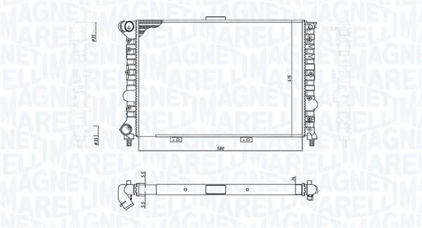 Radiateur moteur (Radiateur de refroidissement) MAGNETI MARELLI ref. 350213184900