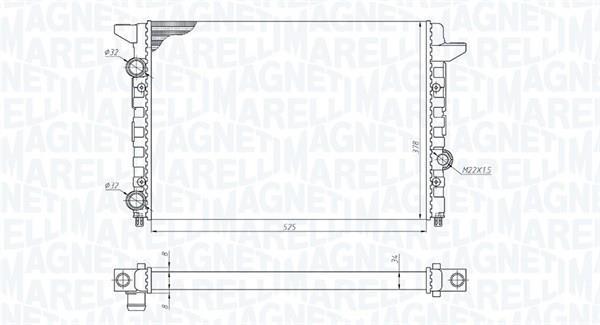 Radiador motor MAGNETI MARELLI ref. 350213185400