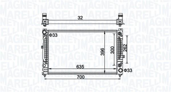 Radiateur moteur (Radiateur de refroidissement) MAGNETI MARELLI ref. 350213185500