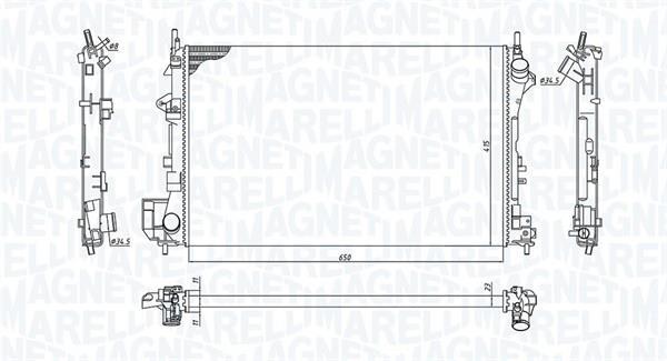 Radiateur moteur (Radiateur de refroidissement) MAGNETI MARELLI ref. 350213185700
