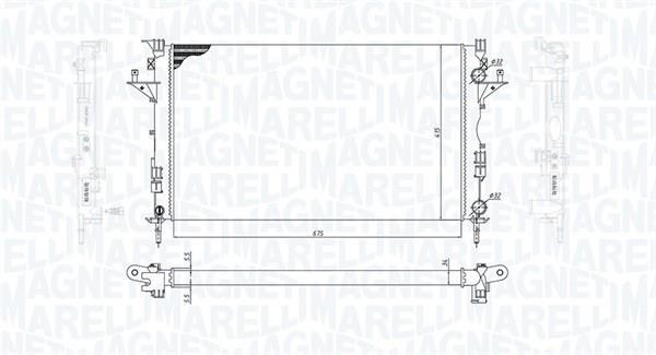 Radiateur moteur (Radiateur de refroidissement) MAGNETI MARELLI ref. 350213185800