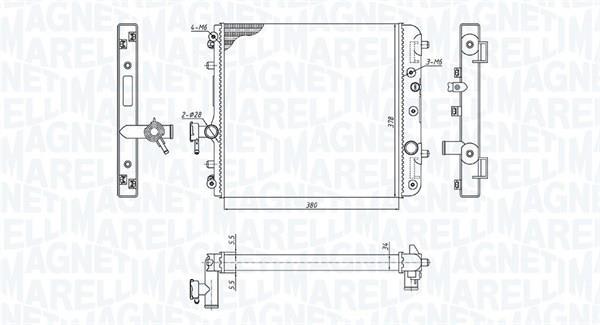 Radiador motor MAGNETI MARELLI ref. 350213186100
